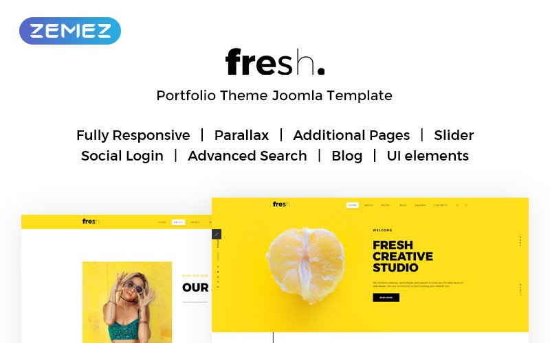 fresh creative portfolio joomla template